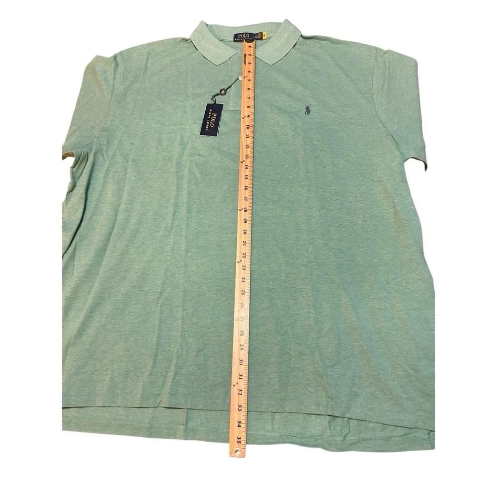 NWT Polo Ralph Lauren Men's 4XLT Tall Green Short Sleeve Polo Shirt Golf  125.00